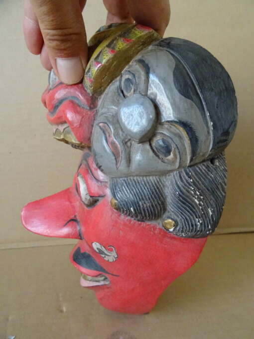 Vintage houten masker Indonesië