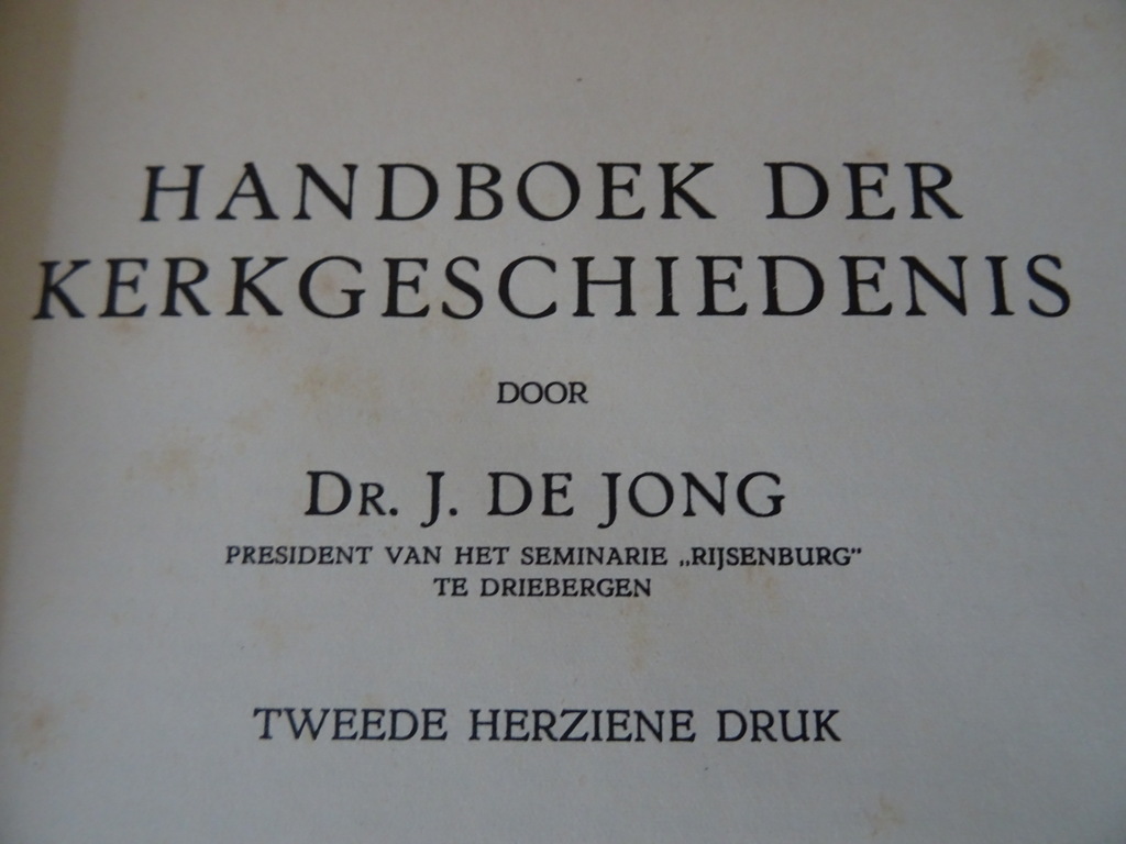 Dr. J. de Jong Handboek der kerkgeschiedenis - Afbeelding 9
