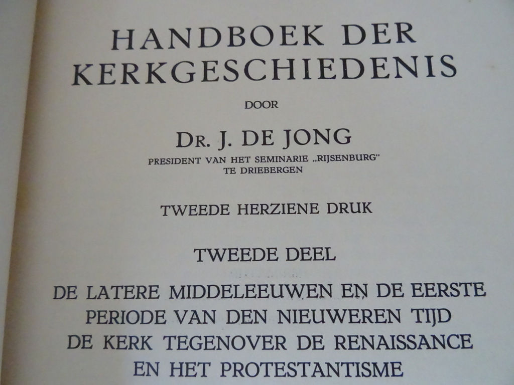 Dr. J. de Jong Handboek der kerkgeschiedenis - Afbeelding 21