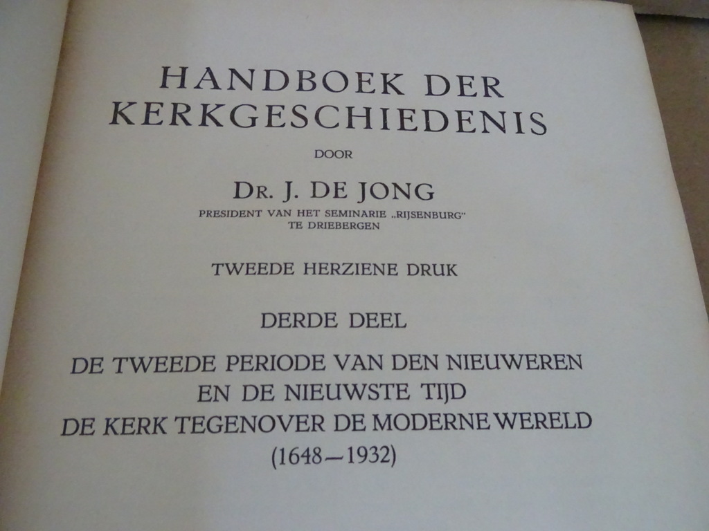 Dr. J. de Jong Handboek der kerkgeschiedenis - Afbeelding 28