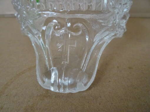 Glazen kandelaars Heilig Hart Val Saint Lambert 30,3 cm