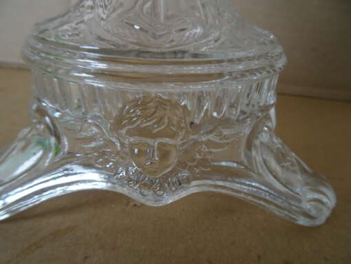 Glazen kandelaars Heilig Hart Val Saint Lambert 30,3 cm
