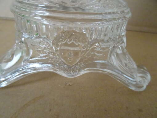 Glazen kandelaars Heilig Hart Val Saint Lambert 30,3 cm