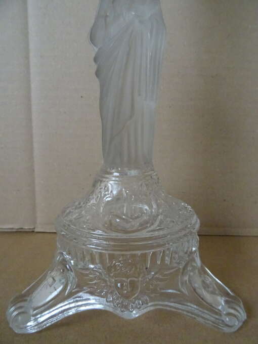 Glazen kandelaars Heilig Hart Val Saint Lambert 30,3 cm