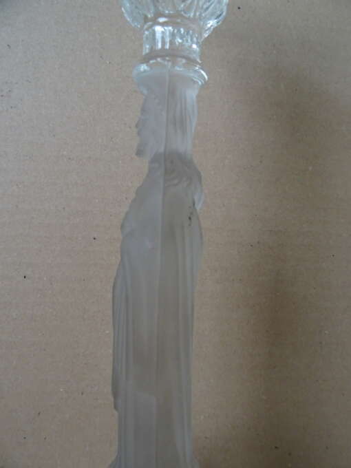 Glazen kandelaars Heilig Hart Val Saint Lambert 30,3 cm