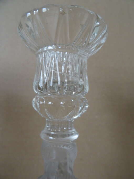 Glazen kandelaars Heilig Hart Val Saint Lambert 30,3 cm