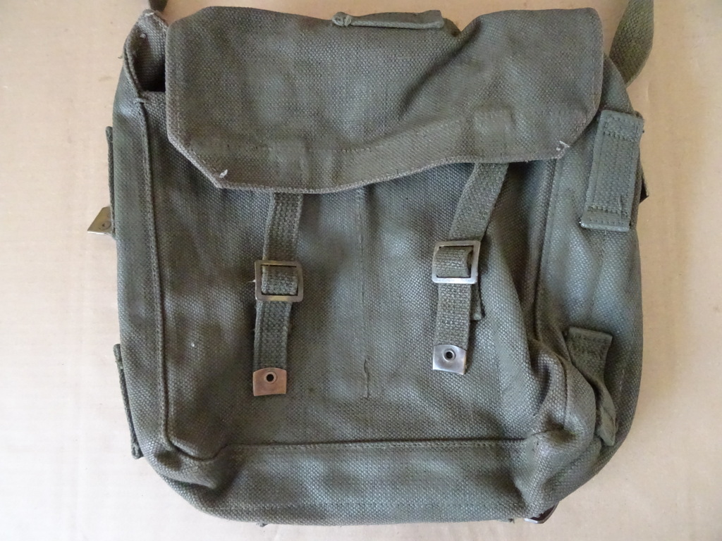 Vintage legerpukkel schoudertas - Afbeelding 2