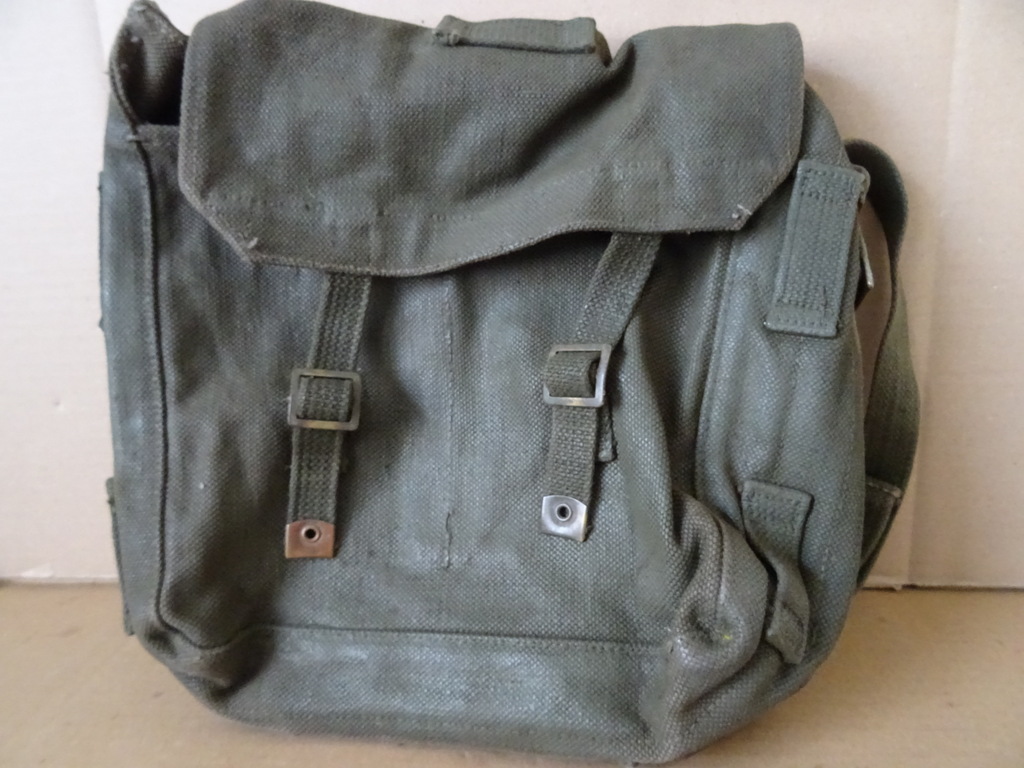 Vintage legerpukkel schoudertas - Afbeelding 3
