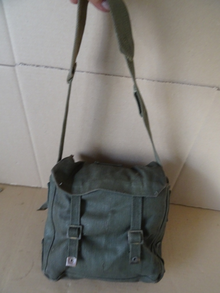 Vintage legerpukkel schoudertas - Afbeelding 4