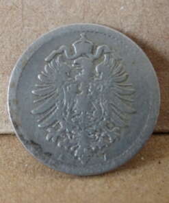 Bodemvondst 5 Pfennig Deutsches Reich 1875