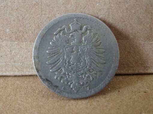 Bodemvondst 5 Pfennig Deutsches Reich 1875