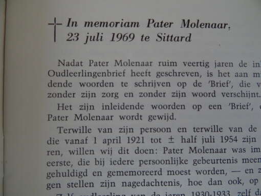Pater M. Molenaar m.s.c. 1886-1969