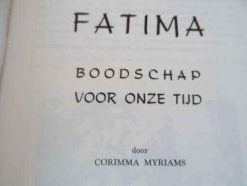 Corimma Myriams Fatima Boodschap voor onze tijd
