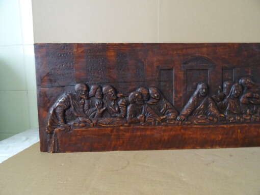Houtsnijwerk Het Laatste Avondmaal 75x24 cm