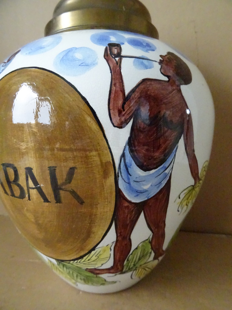 Antieke aardewerk tabakspot 31cm - Afbeelding 6