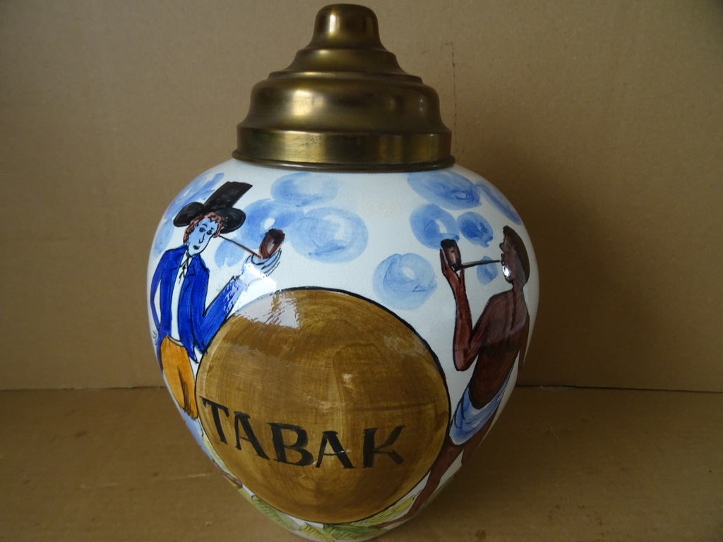 Antieke aardewerk tabakspot 31cm