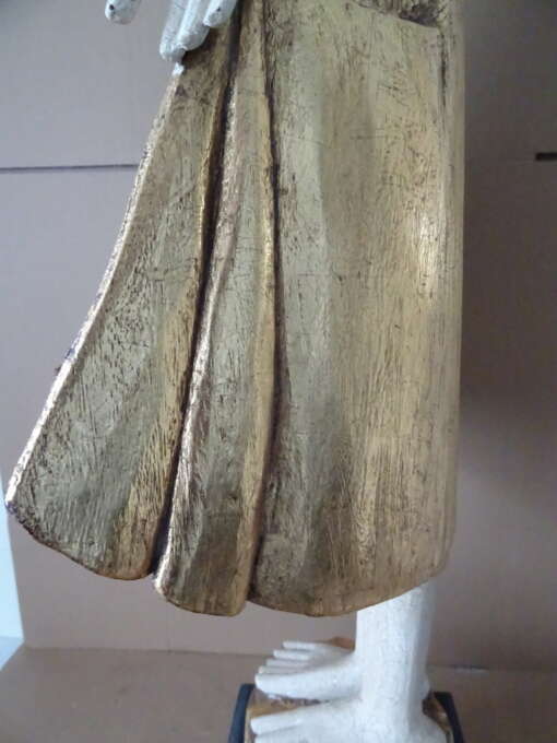 Enorm verguld houten Boeddhabeeld 112 cm