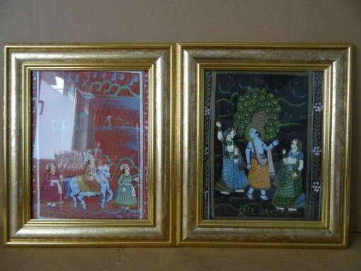 Volkskunst India Mughal schilderijen op zijde