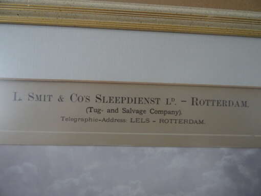 Antieke foto 1912 L. Smit & Co's sleepdienst Rotterdam