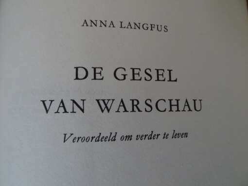 Anna Langfus De gesel van Warschau