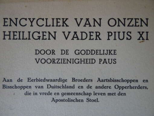 Encycliek van onzen Heiligen vader Pius XI