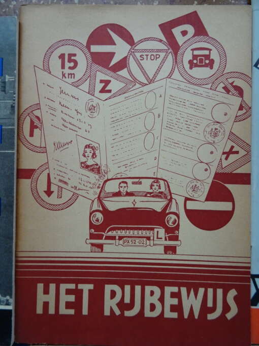 Collectie vintage boekjes verkeer en rijbewijs