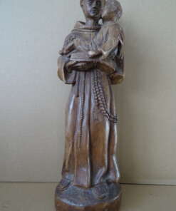 Houten beeld Heilige Antonius en Jezus 34cm