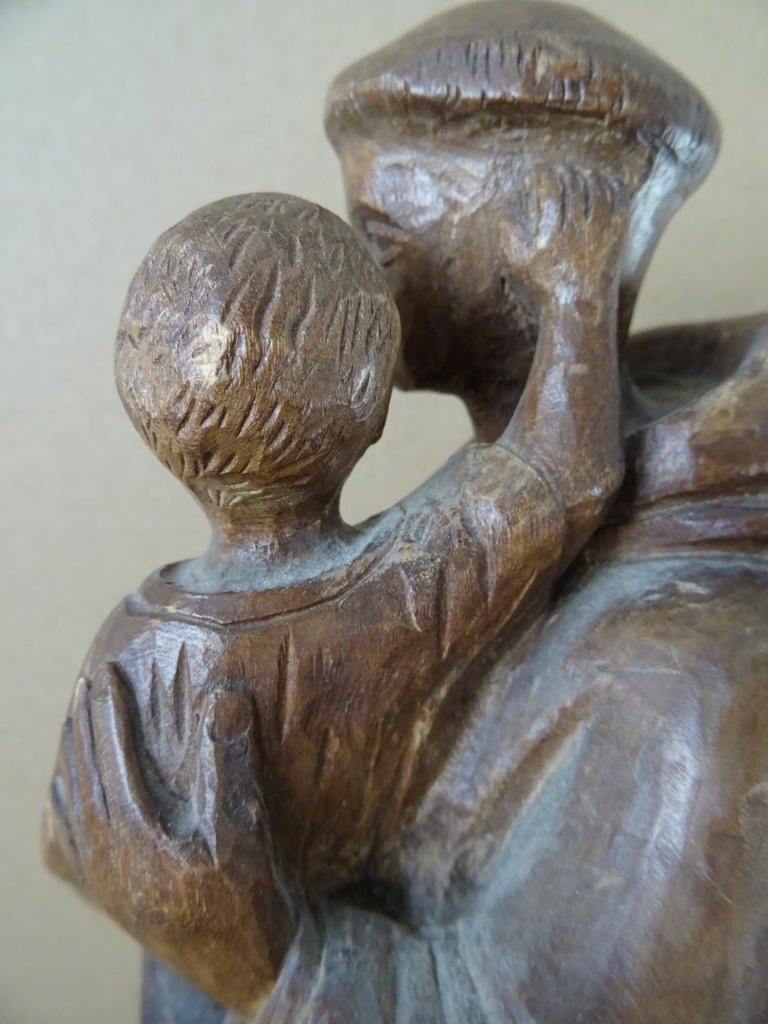 Houten beeld Heilige Antonius en Jezus 34cm - Afbeelding 11