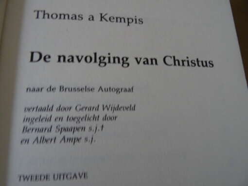 Thomas A Kempis De navolging van Christus