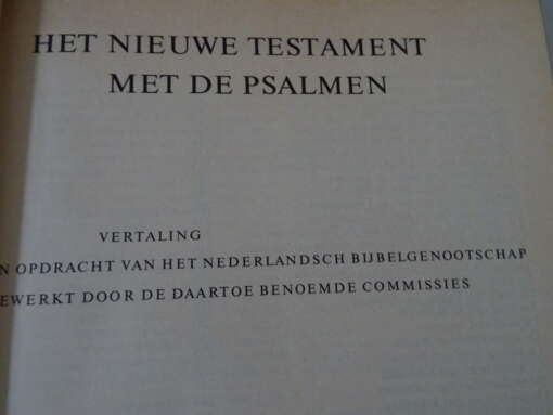 Het Nieuwe Testament met de Psalmen