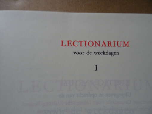 Lectionarium voor de weekdagen I en IV