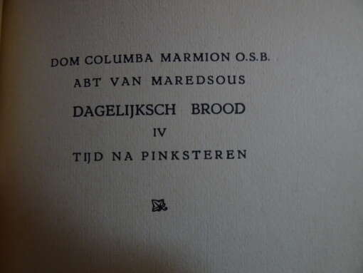 Dom Columba Marmion O.S.B. Dagelijksch brood
