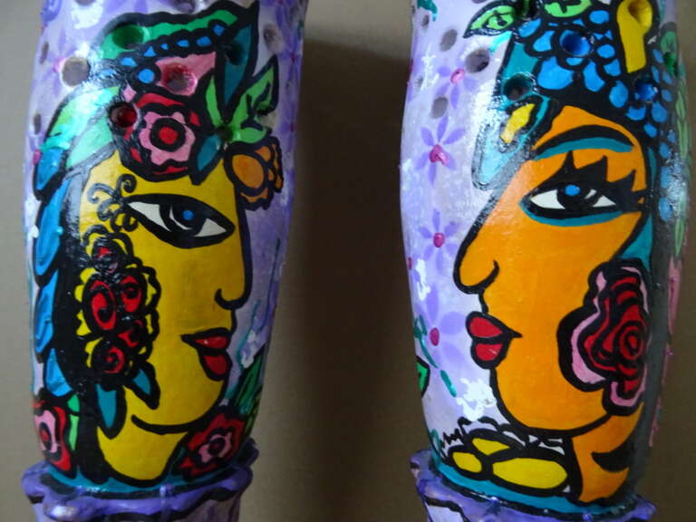 Alternative view of Enorme aardewerk siervazen Corneille stijl