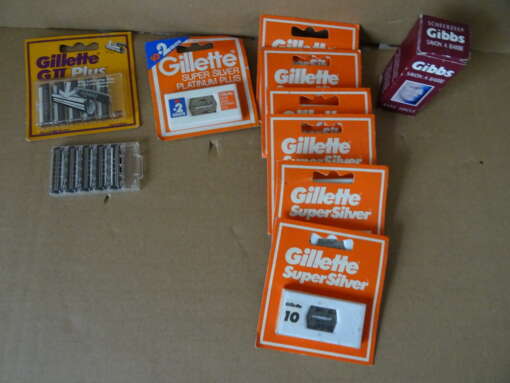 Collectie vintage Gilette scheermesjes