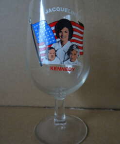 Vintage glas bierglas Jacqueline Kennedy