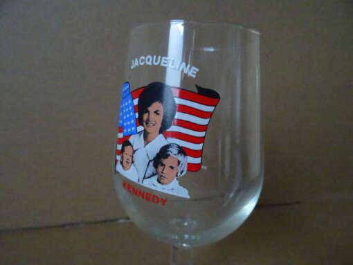 Vintage glas bierglas Jacqueline Kennedy