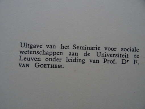 Prof. Dr. F. van Goethem De corporatieve gedachte