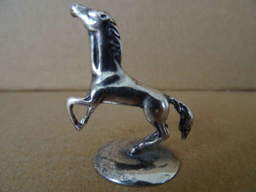 Vintage zilveren miniatuur paard 4cm sigarettendover