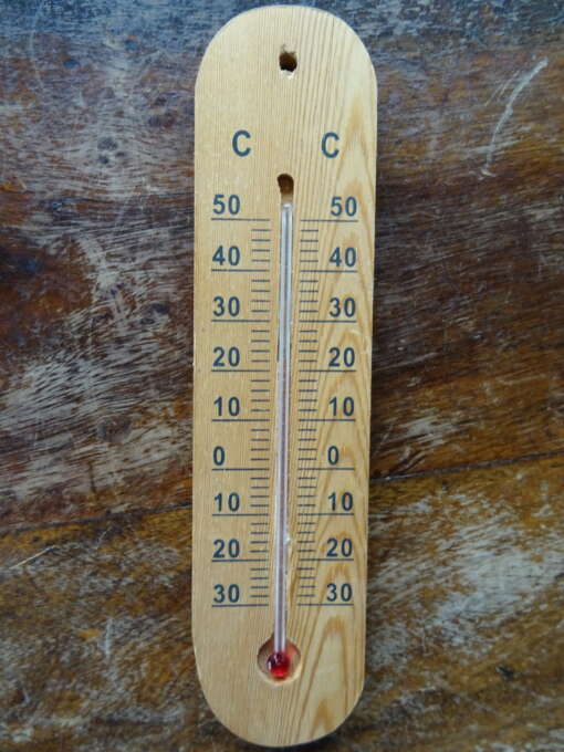 Vintage houten thermometer