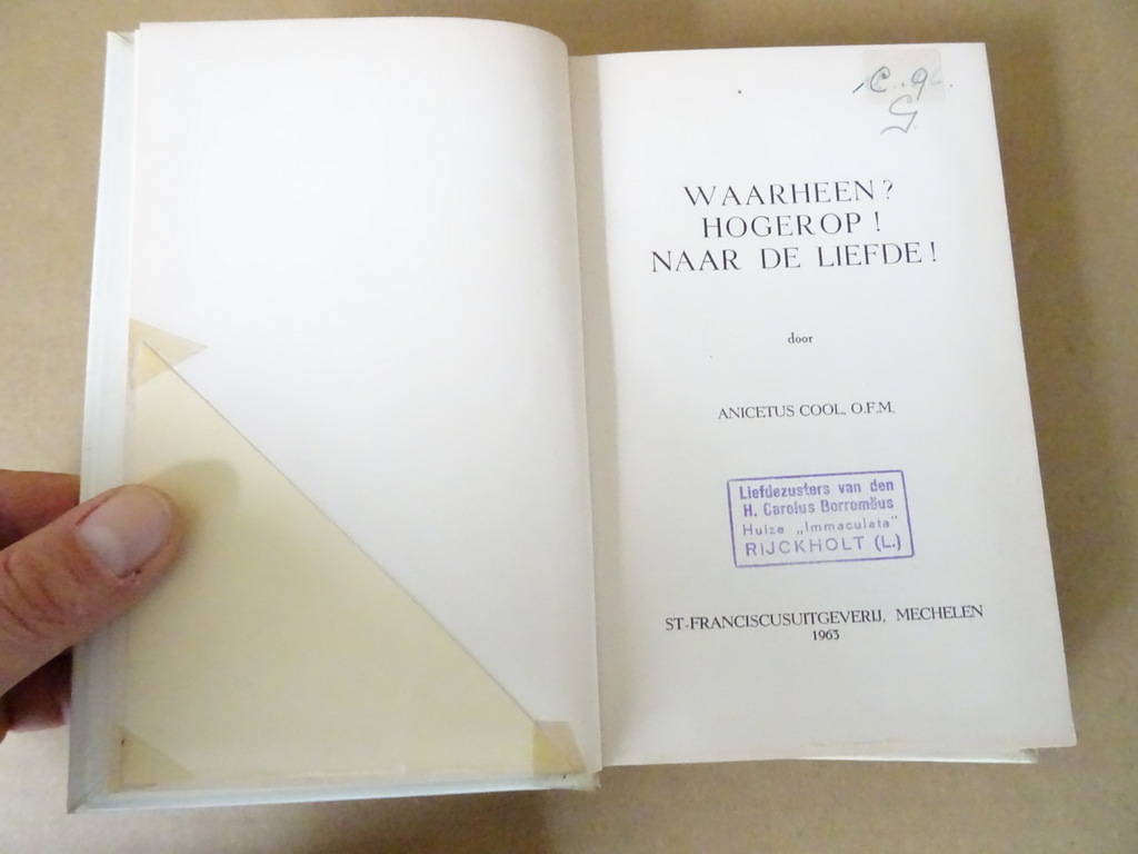 Anicetus Cool Waarheen? Hogerop! Naar de liefde! Anicetus Cool Waarheen? Hogerop! Naar de liefde!