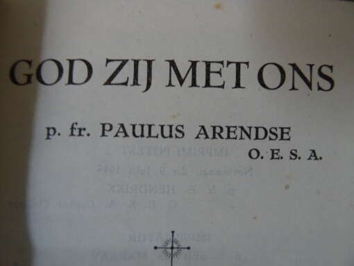 p. fr. Paulus Arendse God zij met ons
