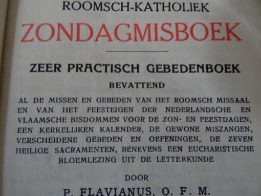 P. Flavianus Roomsch-katholiek zondagmisboek