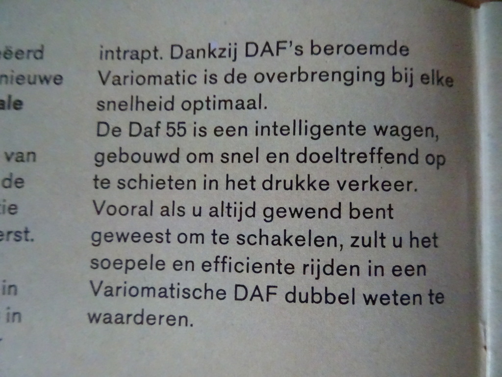 Promotieboekje Daf 55 automatic / variomatic - Afbeelding 7
