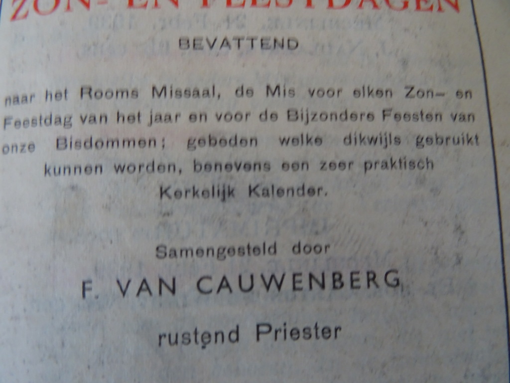 F. van Cauwenberg Missaal voor zon- en feestdagen - Afbeelding 8