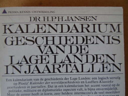 Dr. H.P.H. Jansen Kalendarium geschiedenis