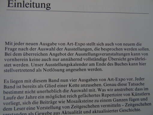 Erika Billeter Art-Expo 87/88 Internationales Kunstjahrbuch