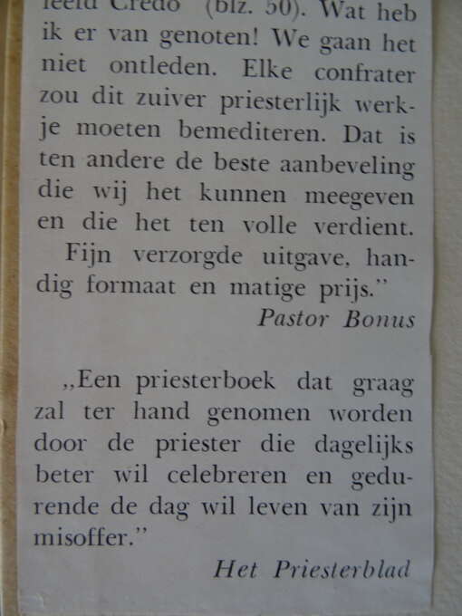 Paul de Chastonay Introibo Een priesterboek