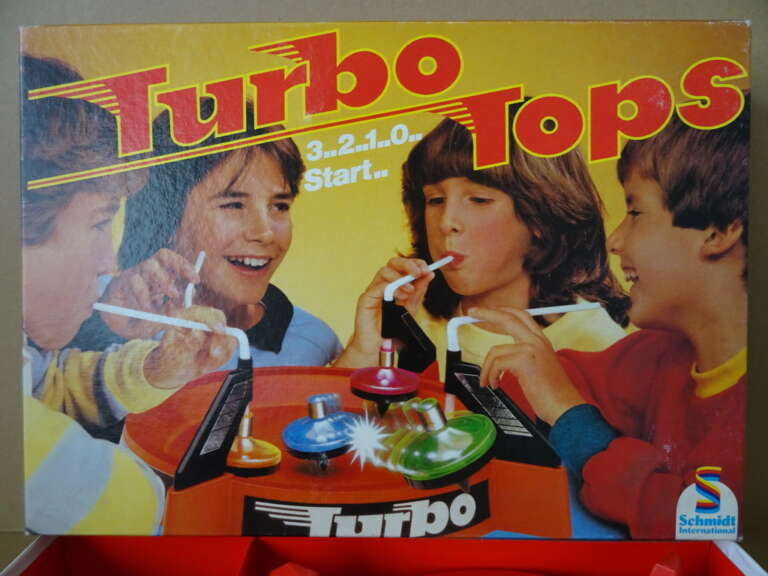 Turbo Tops spel blaasspel vintage