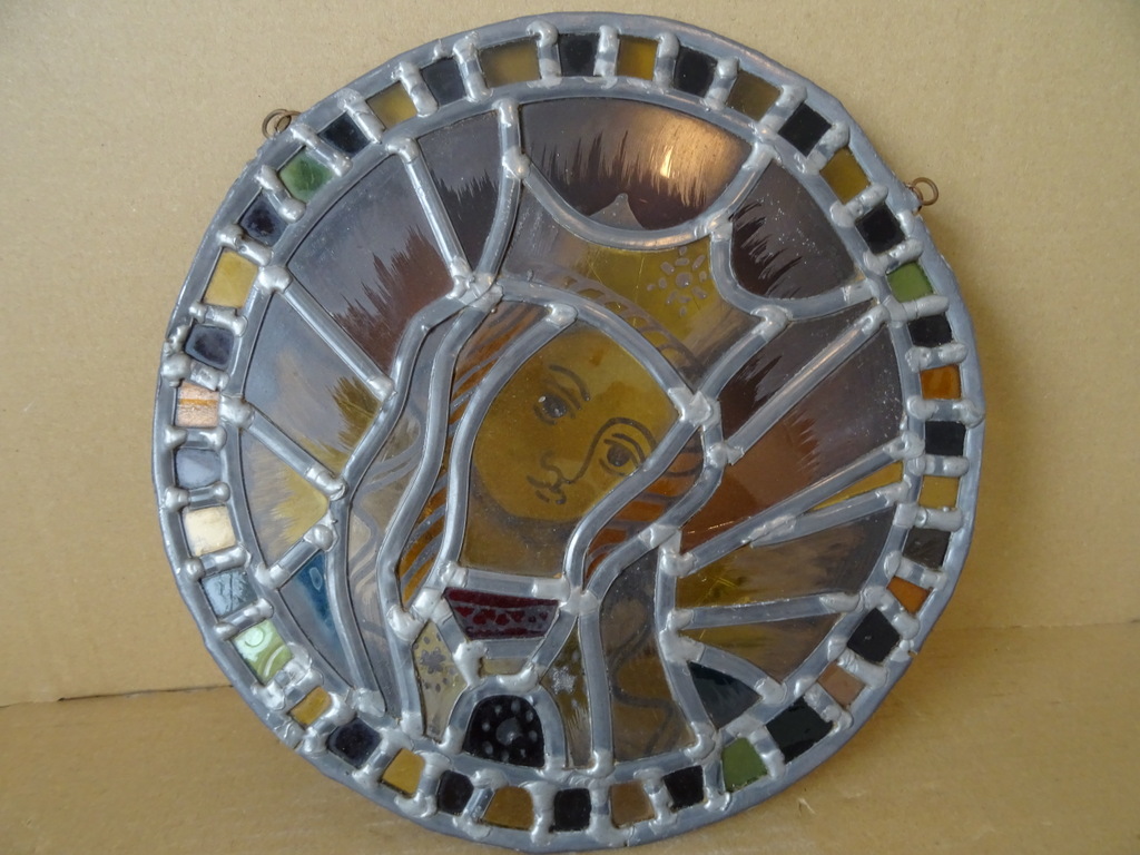 Antiek glas in lood Heilige Maria Sterre der Zee - Afbeelding 12