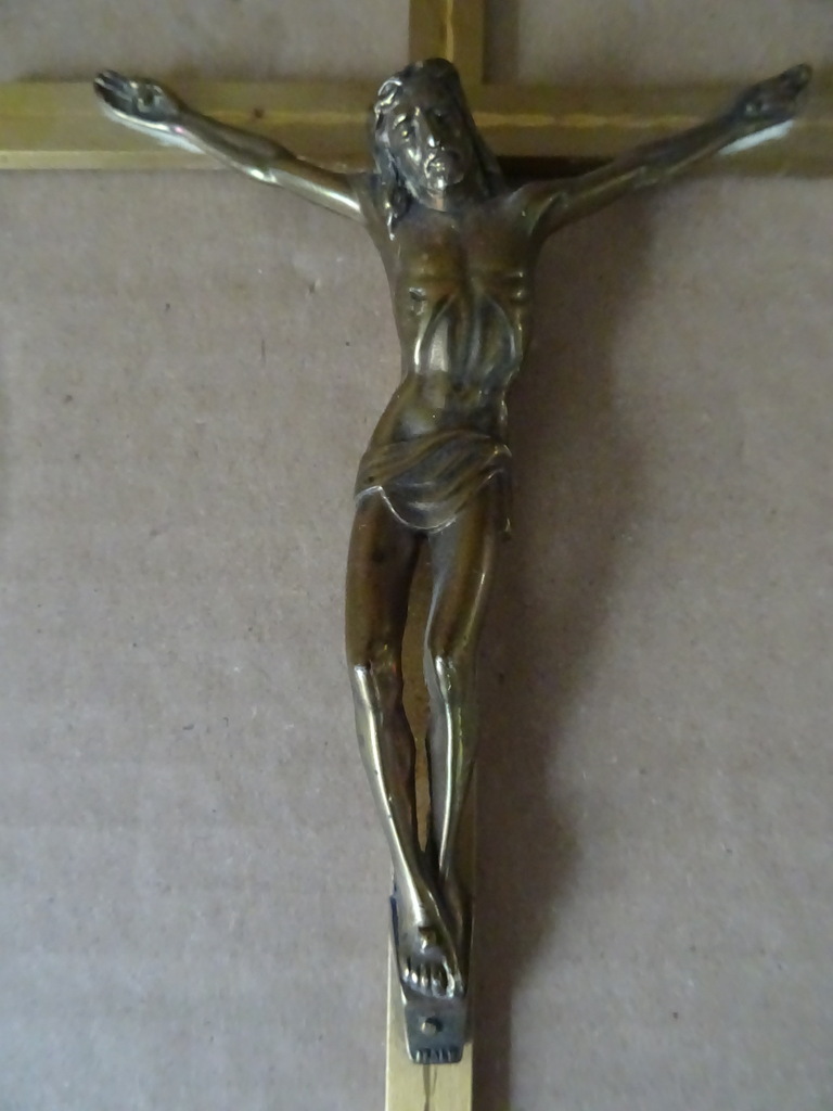 Antiek koperen kruis met Corpus Christi - Afbeelding 5